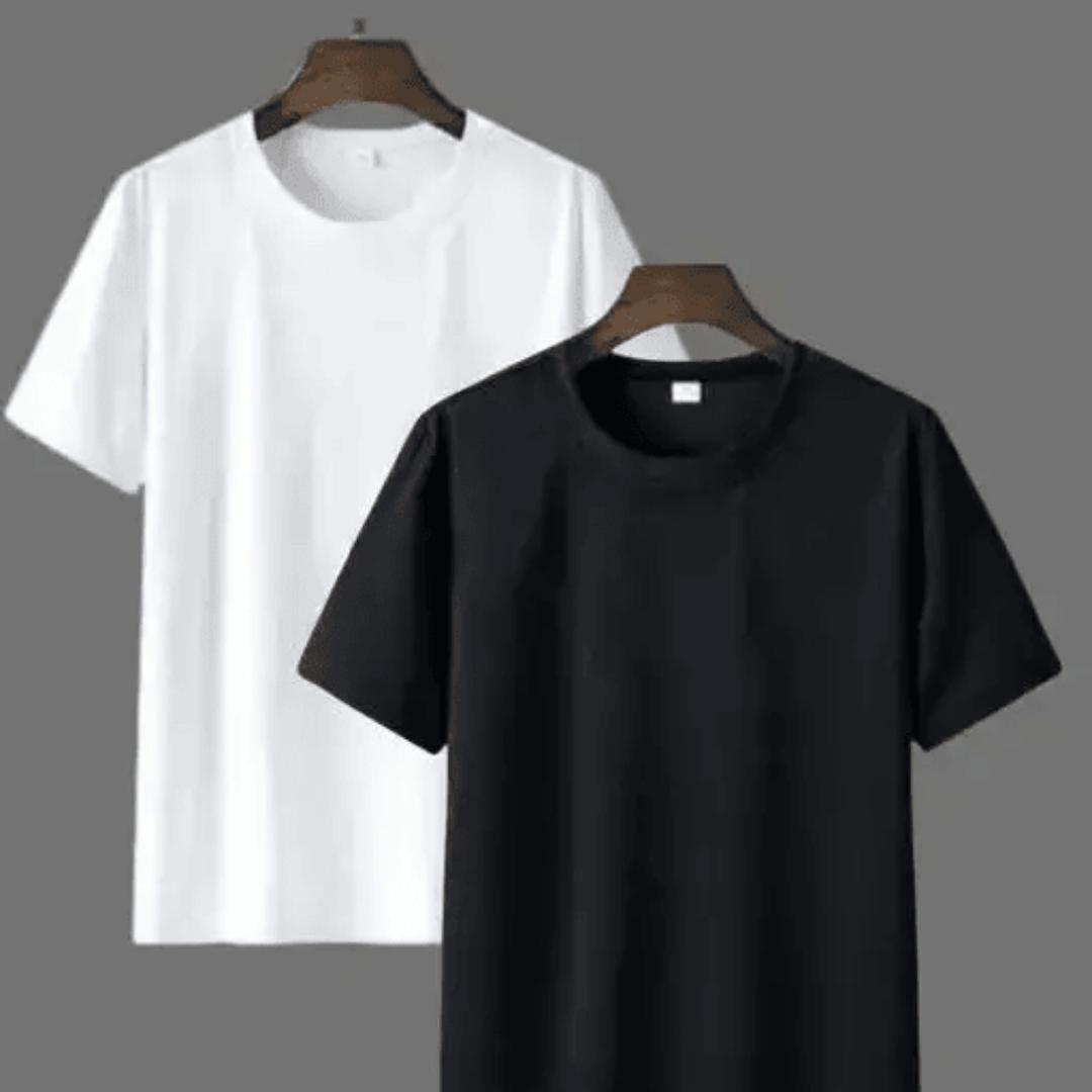 Regular Fit Man T shirt Black & White Combo
